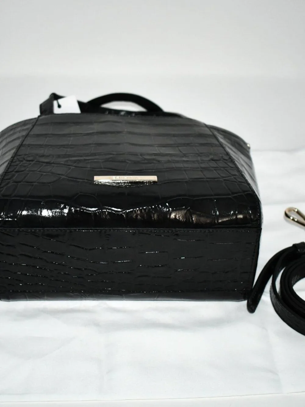 BRAHMIN Alba Collection SMALL Mona Tote Bag in Black #11092663 NWT Details: Smal
